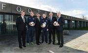 21 March 2017; Republic of Ireland manager Martin O'Neill with, from left, Professor Steve Eustace, Cappagh Hospital, Gordon Dunne, CEO Cappagh Hospital, Dr. Alan Byrne, Republic of Ireland team doctor, Maurice Neligan, Beacon Hospital and Mr Michael Cullen, CEO Beacon Hospital in attendance during the FAI's Partnership with Beacon Hospital event at FAI National Training Centre, in Abbotstown, Co. Dublin. Photo by David Maher/Sportsfile