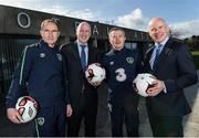 21 March 2017; Republic of Ireland manager Martin O'Neill with, from left,  Maurice Neligan, Beacon Hospital, Dr. Alan Byrne, Republic of Ireland team doctor and Michael Cullen, CEO Beacon Hospital in attendance during the Beacon hospital and Cappagh Hospital partnership announcement with the FAI at the FAI National Training Centre, in Abbotstown, Co. Dublin. This ensures that all FAI international players at all levels will have access to sports medicine, orthopaedic surgery and radiology expertise at the highest levels. The medical care protocol ensures speedy access to these specialities, allowing for earlier diagnosis and treatment. Photo by David Maher/Sportsfile