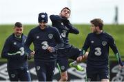 21 March 2017; Republic of Ireland players from left, Jonathan Walters, John O'Shea, Robbie Brady and Eunan O'Kane during squad training at FAI National Training Centre, in Abbotstown, Co. Dublin. Photo by David Maher/Sportsfile