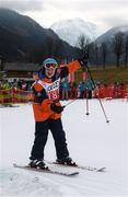 21 March 2017; Team Ireland's Cyril Walker, a member of Skiability Special Olympics Club, from Markethill, Co. Armagh, makes his way up the slopes before competing in an Alpine Giant Slalom event at the 2017 Special Olympics World Winter Games at Schladming/Rohrmoos - Hochwurzen, Schladming, Austria. Photo by Ray McManus/Sportsfile