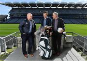 21 March 2017; The 18th annual All-Ireland GAA Golf Challenge was officially launched in GAA headquarters today by KN Group Managing Director Damien Gallagher, inter-county managers Derek McGrath of Waterford and Mickey Harte of Tyrone and 2016 hurler and young hurler of the year Austin Gleeson among other GAA personalities including Challenge patron and Kilkenny legend Eddie Keher. The organisers of the KN Group All-Ireland GAA Golf Challenge are delighted to announce that this year’s event takes place at the impressive Gold Coast Hotel and Golf Resort and Dungarvan Golf Club on September 8 and 9. Pictured at the launch are, from left, Waterford hurling manager Derek McGrath, Waterford hurler Austin Gleeson and Tyrone football manager Mickey Harte. Photo by Brendan Moran/Sportsfile