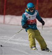 21 March 2017; Team Ireland's Caolan McConville, a member of Skiability Special Olympics Club, from Aghagallon, Co. Armagh, competing during a Alpine Giant Slalom event at the 2017 Special Olympics World Winter Games at Schladming-Rohrmoos, Stadthalle Graz, in Graz, Austria. Photo by Ray McManus/Sportsfile