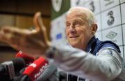 29 August 2011; Republic of Ireland manager Giovanni Trapattoni during a press conference ahead of their EURO 2012 Championship Qualifier against Slovakia on Friday. Republic of Ireland Squad Press Conference, Grand Hotel, Malahide. Picture credit: David Maher / SPORTSFILE