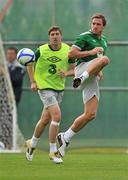 29 August 2011; Republic of Ireland's Liam Lawrence in action against Stephen Ward during squad training ahead of their EURO 2012 Championship Qualifier against Slovakia on Friday. Republic of Ireland Squad Training, Gannon Park, Malahide. Picture credit: David Maher / SPORTSFILE