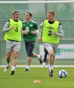 29 August 2011; Republic of Ireland's Damien Duff in action during squad training ahead of their EURO 2012 Championship Qualifier against Slovakia on Friday. Republic of Ireland Squad Training, Gannon Park, Malahide. Picture credit: David Maher / SPORTSFILE