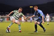 29 August 2011; Gary McCabe, Shamrock Rovers, in action against Daniel Ledwith, UCD. FAI Ford Cup Fourth Round, Shamrock Rovers v UCD, Tallaght Stadium, Tallaght, Co. Dublin. Picture credit: Barry Cregg / SPORTSFILE