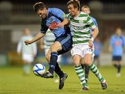 29 August 2011; David O'Connor, UCD, in action against Ronan Finn, Shamrock Rovers. FAI Ford Cup Fourth Round, Shamrock Rovers v UCD, Tallaght Stadium, Tallaght, Co. Dublin. Picture credit: Barry Cregg / SPORTSFILE