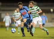 29 August 2011; David O'Connor, UCD, in action against Ronan Finn, Shamrock Rovers. FAI Ford Cup Fourth Round, Shamrock Rovers v UCD, Tallaght Stadium, Tallaght, Co. Dublin. Picture credit: Barry Cregg / SPORTSFILE