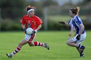 27 August 2011; Valerie Mulcahy, Cork, in action against Ellen Healy, Laois. TG4 All-Ireland Ladies Senior Football Championship Semi-Final, Cork v Laois, Leahy Park, Cashel, Co. Tipperary. Picture credit: Brian Lawless / SPORTSFILE