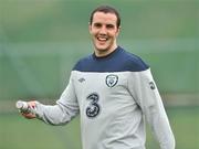 30 August 2011; Republic of Ireland's John O'Shea during squad training ahead of their EURO 2012 Championship Qualifier against Slovakia on Friday. Republic of Ireland Squad Training, Gannon Park, Malahide. Picture credit: David Maher / SPORTSFILE