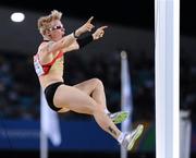 30 August 2011; Martina Strutz, Germany, celebrates clearing 4.80m during the Women's Pole Vault Final event. IAAF World Championships - Day 4, Daegu Stadium, Daegu, Korea. Picture credit: Stephen McCarthy / SPORTSFILE
