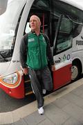30 August 2011; Ireland's Paul O'Connell on arrival at Dublin Airport prior to departure for New Zealand for the 2011 Rugby World Cup. Ireland Rugby Squad Departure, Dublin Airport, Dublin. Picture credit: Pat Murphy / SPORTSFILE