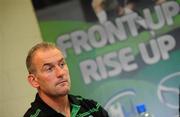 30 August 2011; Connacht head coach Eric Elwood during a press conference to announce Gavin Duffy as their new captain. Connacht Rugby Press Conference, The Sportsground, College Road, Galway. Picture credit: Diarmuid Greene / SPORTSFILE