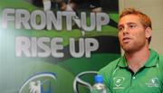 30 August 2011; Connacht captain Gavin Duffy speaking during a press conference to introduce him as their new captain. Connacht Rugby Press Conference, The Sportsground, College Road, Galway. Picture credit: Diarmuid Greene / SPORTSFILE