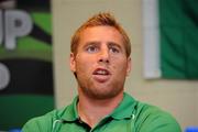 30 August 2011; Connacht captain Gavin Duffy speaking during a press conference to introduce him as their new captain. Connacht Rugby Press Conference, The Sportsground, College Road, Galway. Picture credit: Diarmuid Greene / SPORTSFILE