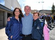 28 August 2011; Dublin supporters Denise, Des and Maria Lynch, from Balinteer, on their way to the GAA Football All-Ireland Championship Semi-Finals, Croke Park, Dublin. Picture credit: Ray McManus / SPORTSFILE