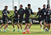 21 March 2017; John Egan, centre, of Republic of Ireland during squad training at FAI National Training Centre, in Abbotstown, Co. Dublin. Photo by David Maher/Sportsfile