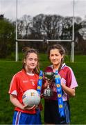 21 March 2017; In attendance at the Lidl All Ireland Post Primary School's Finals media day are Holy Faith Clontarf vice-captain Sarah Fagan, left, and Presentation Thurles captain Roisín Daly. The Lidl All Ireland Post Primary School’s Finals take place this Sunday. The Lidl Senior A Final takes place in Cusack Park on at 1:00pm when John the Baptist from Limerick face St. Ciarans Ballygawley. The Lidl Senior B and C Finals will take place in O’Moore Park with Loreto Clonmel meeting St. Joseph’s Rochford Bridge at 12:15pm followed by the Senior C Final between Presentation Thurles and Holy Faith Clontarf at 2:15pm. Photo by Stephen McCarthy/Sportsfile