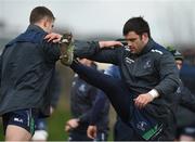 21 March 2017; Ronan Loughney in action during Connacht Rugby squad training at The Sportsground in Galway. Photo by Diarmuid Greene/Sportsfile