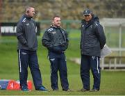 21 March 2017; Connacht forwards coach Jimmy Duffy, left, backs coach Conor McPhillips, centre, and head coach Pat Lam in conversation during Connacht Rugby squad training at The Sportsground in Galway. Photo by Diarmuid Greene/Sportsfile