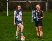 21 March 2017; In attendance at the Lidl All Ireland Post Primary School's Finals media day are, from left, St Ciaran's Ballygawley captain Chloe McCaffrey and John the Baptist Limerick player Emer McCarthy. The Lidl All Ireland Post Primary School’s Finals take place this Sunday. The Lidl Senior A Final takes place in Cusack Park on at 1:00pm when John the Baptist from Limerick face St. Ciarans Ballygawley. The Lidl Senior B and C Finals will take place in O’Moore Park with Loreto Clonmel meeting St. Joseph’s Rochford Bridge at 12:15pm followed by the Senior C Final between Presentation Thurles and Holy Faith Clontarf at 2:15pm. Photo by Stephen McCarthy/Sportsfile