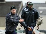 21 March 2017; Caolin Blade and Niyi Adeolokun in action during Connacht Rugby squad training at The Sportsground in Galway. Photo by Diarmuid Greene/Sportsfile