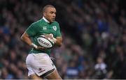 18 March 2017; Simon Zebo of Ireland during the RBS Six Nations Rugby Championship match between Ireland and England at the Aviva Stadium in Lansdowne Road, Dublin. Photo by Brendan Moran/Sportsfile
