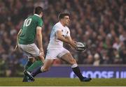 18 March 2017; George Ford of England in action against Jonathan Sexton of Ireland during the RBS Six Nations Rugby Championship match between Ireland and England at the Aviva Stadium in Lansdowne Road, Dublin. Photo by Brendan Moran/Sportsfile