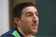 22 March 2017; Stephen Ward of Republic of Ireland during a press conference at the FAI National Training Centre in Abbotstown, Co Dublin.  Photo by David Maher/Sportsfile
