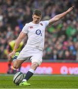 18 March 2017; Owen Farrell of England during the RBS Six Nations Rugby Championship match between Ireland and England at the Aviva Stadium in Lansdowne Road, Dublin. Photo by Brendan Moran/Sportsfile