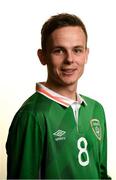 22 March 2017; Liam Kinsella of the Republic of Ireland Under 21's poses for a portrait during a portrait session at the CityWest Hotel in Saggart, Co Dublin. Photo by Stephen McCarthy/Sportsfile
