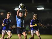 22 March 2017; Tom Fox of Dublin in action against Kevin Sorohan, left and Dessie Reynolds of Longford during the EirGrid Leinster GAA Football U21 Championship Semi-Final match between Longford and Dublin at Lakepoint Park in Mullingar, Co Westmeath. Photo by David Maher/Sportsfile