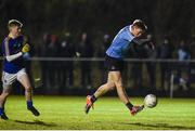 22 March 2017; Con O'Callaghan of Dublin scores his side's second goal during the EirGrid Leinster GAA Football U21 Championship Semi-Final match between Longford and Dublin at Lakepoint Park in Mullingar, Co Westmeath. Photo by David Maher/Sportsfile