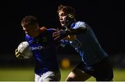 22 March 2017; Kevin Sorohan of Longford in action against Con O'Callaghan of Dublin during the EirGrid Leinster GAA Football U21 Championship Semi-Final match between Longford and Dublin at Lakepoint Park in Mullingar, Co Westmeath. Photo by David Maher/Sportsfile