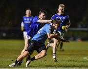 22 March 2017; Chris Sallier of Dublin in action against James Mooney of Longford during the EirGrid Leinster GAA Football U21 Championship Semi-Final match between Longford and Dublin at Lakepoint Park in Mullingar, Co Westmeath. Photo by David Maher/Sportsfile