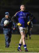 22 March 2017; A dejected Conor Farrell of Longford after the EirGrid Leinster GAA Football U21 Championship Semi-Final match between Longford and Dublin at Lakepoint Park in Mullingar, Co Westmeath. Photo by David Maher/Sportsfile