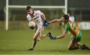 22 March 2017; Conor Shields of Tyrone in action against Brendan McCole of Donegal during the EirGrid Ulster GAA Football U21 Championship Quarter-Final Replay match between Donegal and Tyrone at MacCumhaill Park in Ballybofey, Co Donegal. Photo by Philip Fitzpatrick/Sportsfile