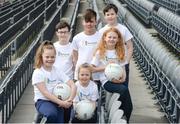 23 March 2017; In attendance at the &quot;Moving Well - Being Well&quot; project launch at Croke Park in Dublin are &quot;Moving Well - Being Well' ambassadors, from left, Rachel Whelan, Matthew Grehan, Sophie Whelan, Charlie Costello, Micheal Grehan and Robin Costello. Just 11% of Irish teens have mastered fundamental movements that they should have mastered by the age of 6. The Insight Centre for Data Analytics along with The GAA, Dublin City University and Dublin GAA today launched &quot;Moving Well - Being Well&quot; - the largest project of its kind globally - which aims to tackle this potential catastrophe. Photo by Sam Barnes/Sportsfile