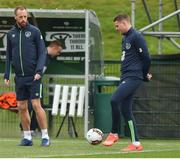 23 March 2017; James McCarthy, right, and David Meyler of the Republic of Ireland during squad training at the FAI National Training Centre in Abbotstown, Co Dublin. Photo by Matt Browne/Sportsfile