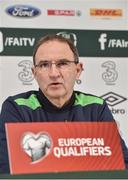 23 March 2017; Republic of Ireland manager Martin O'Neill during a press conference at the FAI National Training Centre in Abbotstown, Co Dublin. Photo by Matt Browne/Sportsfile
