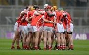 17 March 2017; Cuala players in a huddle before the AIB GAA Hurling All-Ireland Senior Club Championship Final match between Ballyea and Cuala at Croke Park in Dublin. Photo by Piaras Ó Mídheach/Sportsfile