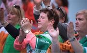 23 March 2017; Team Ireland supporters applaud the team after the Floorball third and fourth place play off game between Ireland and Switzerland at the 2017 Special Olympics World Winter Games in the Messe Graz Center, Graz, Austria. Photo by Ray McManus/Sportsfile