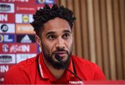 23 March 2017; Wales captain Ashley Williams during a press conference at the Aviva Stadium in Dublin. Photo by Matt Browne/Sportsfile