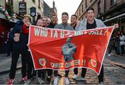 23 March 2017; Wales supporters from Newport, Wales, pictured in Temple Bar, Dublin, ahead of the FIFA World Cup Qualifier Group D match between Republic of Ireland and Wales at the Aviva Stadium in Dublin. Photo by Sam Barnes/Sportsfile