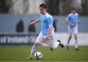 22 March 2017; Eóin Conway of Rice College during the Bank of Ireland FAI Schools Dr. Tony O’Neill Senior Cup National Final match between Rice College, Westport, and St. Francis College, Rochestown, at Home Farm FC in Whitehall, Dublin. Photo by Stephen McCarthy/Sportsfile