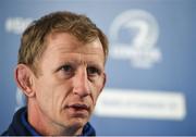 24 March 2017; Leinster head coach Leo Cullen speaking during a press conference at the RDS Arena in Dublin. Photo by Seb Daly/Sportsfile