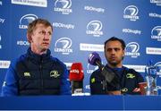 24 March 2017; Leinster head coach Leo Cullen, left, and Isa Nacewa, right, during a press conference at the RDS Arena in Dublin. Photo by Seb Daly/Sportsfile