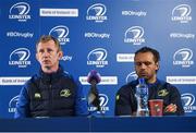24 March 2017; Leinster head coach Leo Cullen, left, and Isa Nacewa, right, during a press conference at the RDS Arena in Dublin. Photo by Seb Daly/Sportsfile