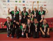 24 March 2017; Team Ireland T2 following the presentations for the Floorball competitions at the 2017 Special Olympics World Winter Games in the Messe Graz Center, Graz, Austria. Photo by Ray McManus/Sportsfile