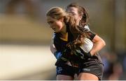 24 March 2017; Lucy Ryan of John The Baptist Community School in action against Michaela Moore of St Ciarán's Ballygawley during the Lidl All Ireland PPS Senior A Championship Final match between John The Baptist Community School and St Ciarans Ballygawley at Cusack Park in Mullingar, Co Westmeath. Photo by Piaras Ó Mídheach/Sportsfile
